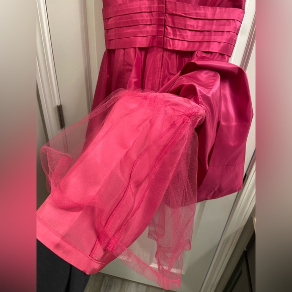 NWT Banana Republic Mad Men Betty Dress 60's Women's Pink Fushia Silk Size 6 - Picture 7 of 11
